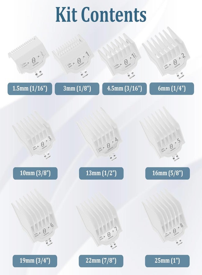 CR8GR8 Clipper Guards Set, 10 Professional Cutting Guides (1/16" to 1") Compatible with Most Wahl Clippers, Transparent Replacement Guards for Wahl Hair Clippers - Image 5